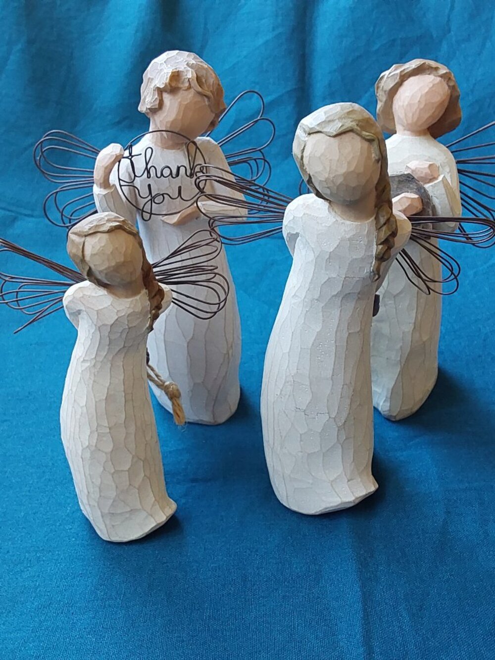 Group of 4 Willow Creek angels Learning Thank you Just for You vintage